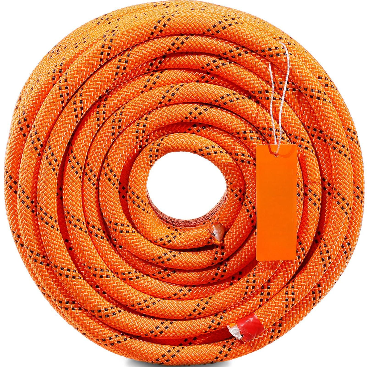 Dual Twisted Polyester Cord, 1/2 inch by 120 feet, 48-Strand, 8000 LBS Tensile Strength, Multi-Use Outdoor Rope for Arborist Activities, Hiking, Swinging, Rappelling, and Rescue, Or