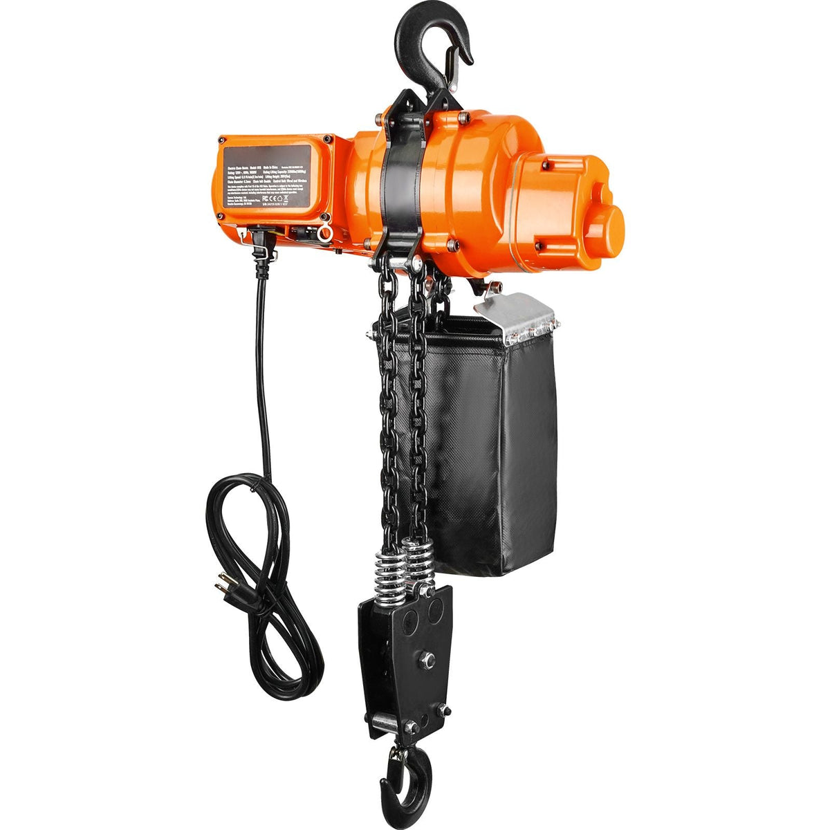 Electric Chain Hoist, 2200 lbs Load, 20 ft Lifting Height, 6.9 ft/min Speed, 120V, Single Phase Overhead Crane with Chain, 328 ft Wireless & 15 ft Wired Remote Control for Garage, Shop, and Home