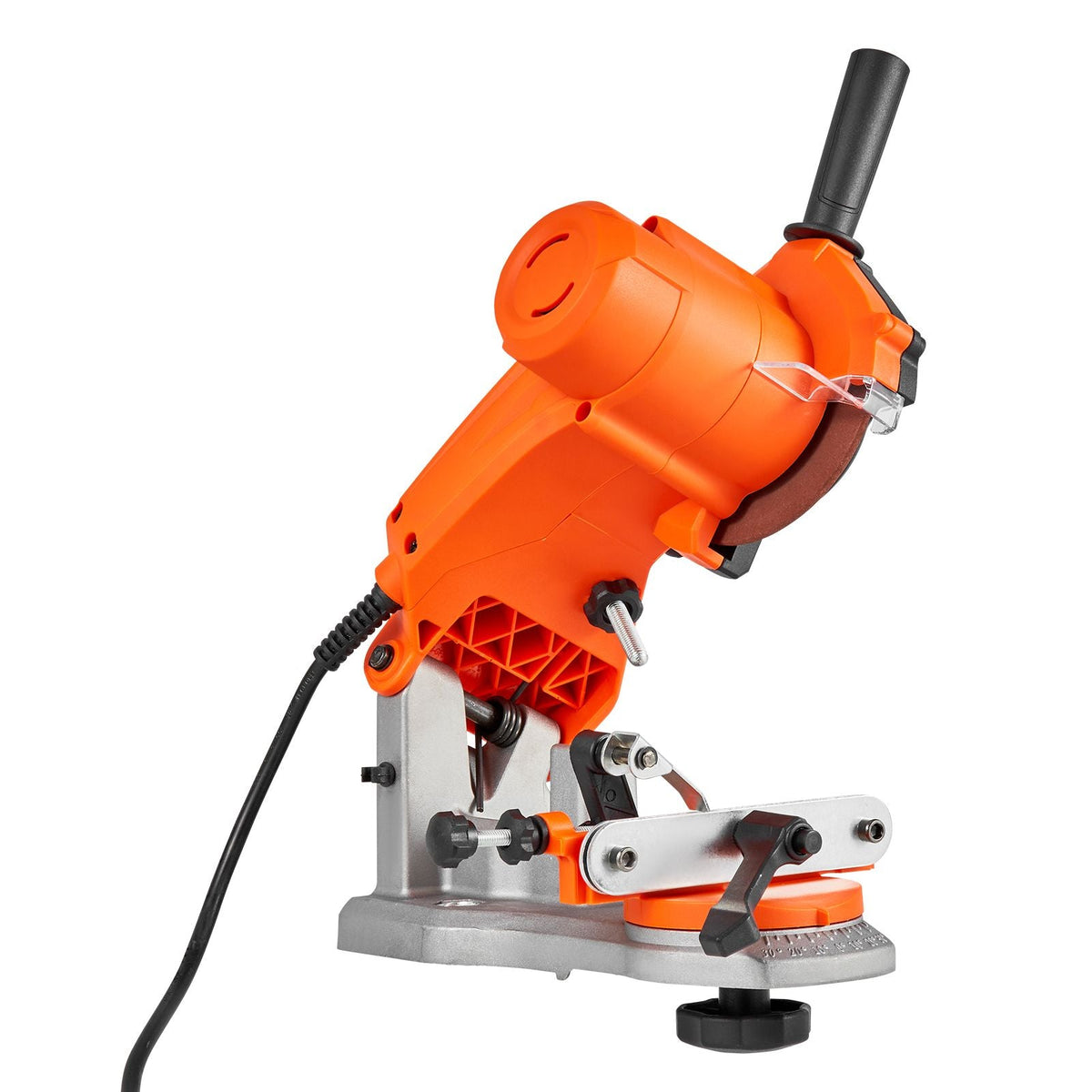 Electric Chainsaw Sharpener, 85W Bench Saw Chain Sharpener 5000RPM, Professional Chainsaw Sharpening Tool with 2 Grinding Wheels & LED Light for Woodworking, Logging, Gardening