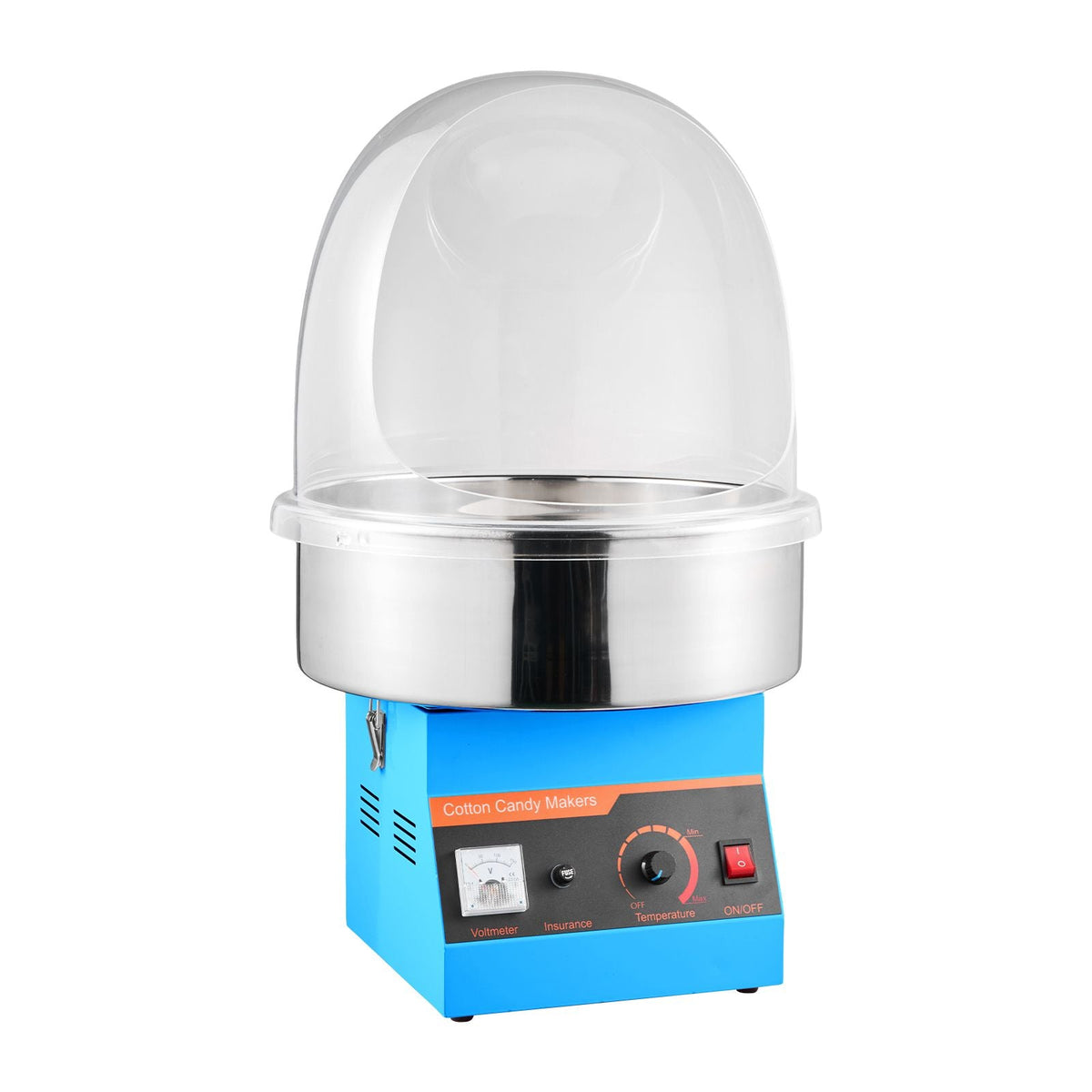 Electric Cotton Candy Machine, 1000W Commercial Floss Maker With Cover, Commercial Cotton Candy Machine w/Stainless Steel Bowl & Sugar Scoop, Ideal for Carnival, Birthday, Family Party, Blue