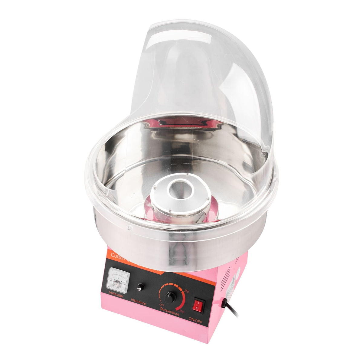 Electric Cotton Candy Machine, 1000W Commercial Floss Maker With Cover, Commercial Cotton Candy Machine w/Stainless Steel Bowl & Sugar Scoop, Ideal for Carnival, Birthday, Family Party, Pink