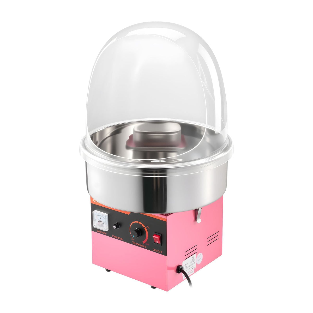 Electric Cotton Candy Machine, 1000W Electric Floss Maker With Cover, Commercial Cotton Candy Machine w/Stainless Steel Bowl & Sugar Scoop, Ideal for Home, Carnival, Birthday, Family Party, Pink