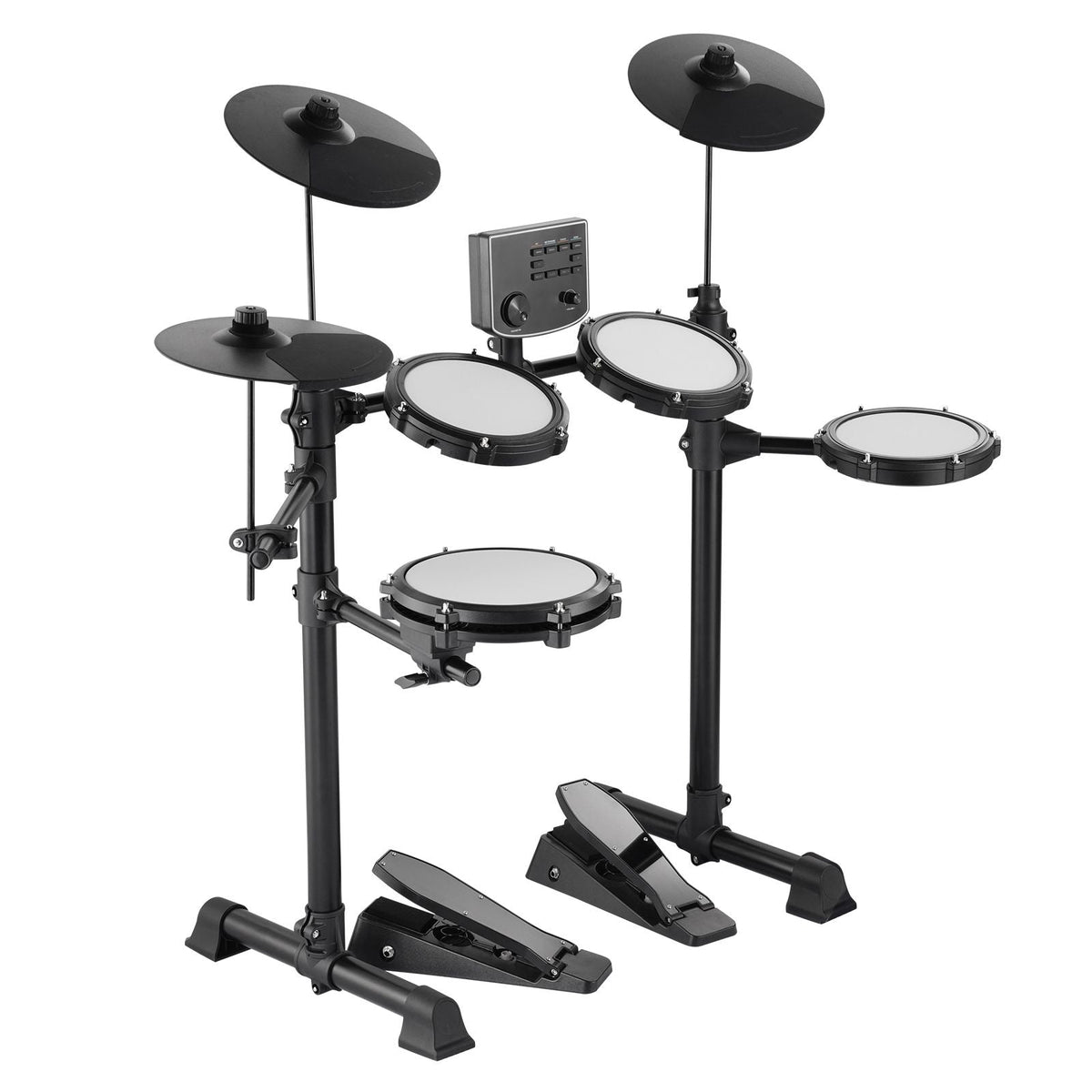 Electric Drum Set, 15 Drum Kits & 150 Sounds Electronic Drum Kit, USB MIDI Supported 8 in Quiet Mesh Snare Electric Drum Set with 10 in Cymbals Drum Sticks & Headphone, for Beginners & Adults