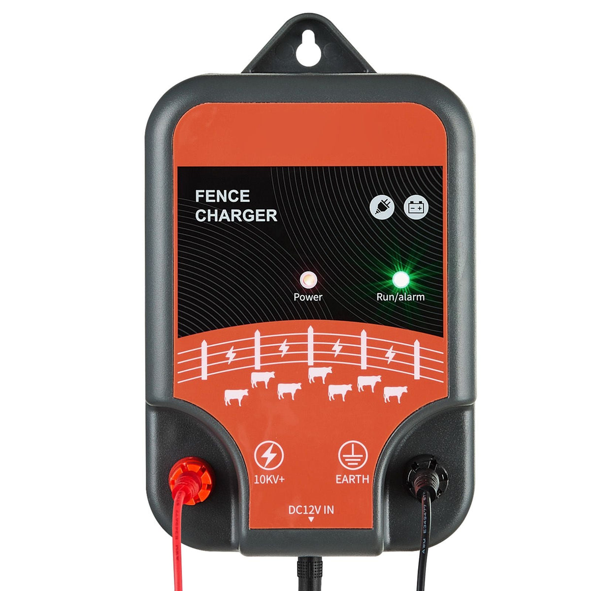 Electric Fence Charger, 10kV 2J, AC DC Electric Fence Energizer with LED Indicator, 1.86 Miles Range, Powerful Plug-in Fences Charger, Prevents Wild Animals Intrusion for Livestock Poultry