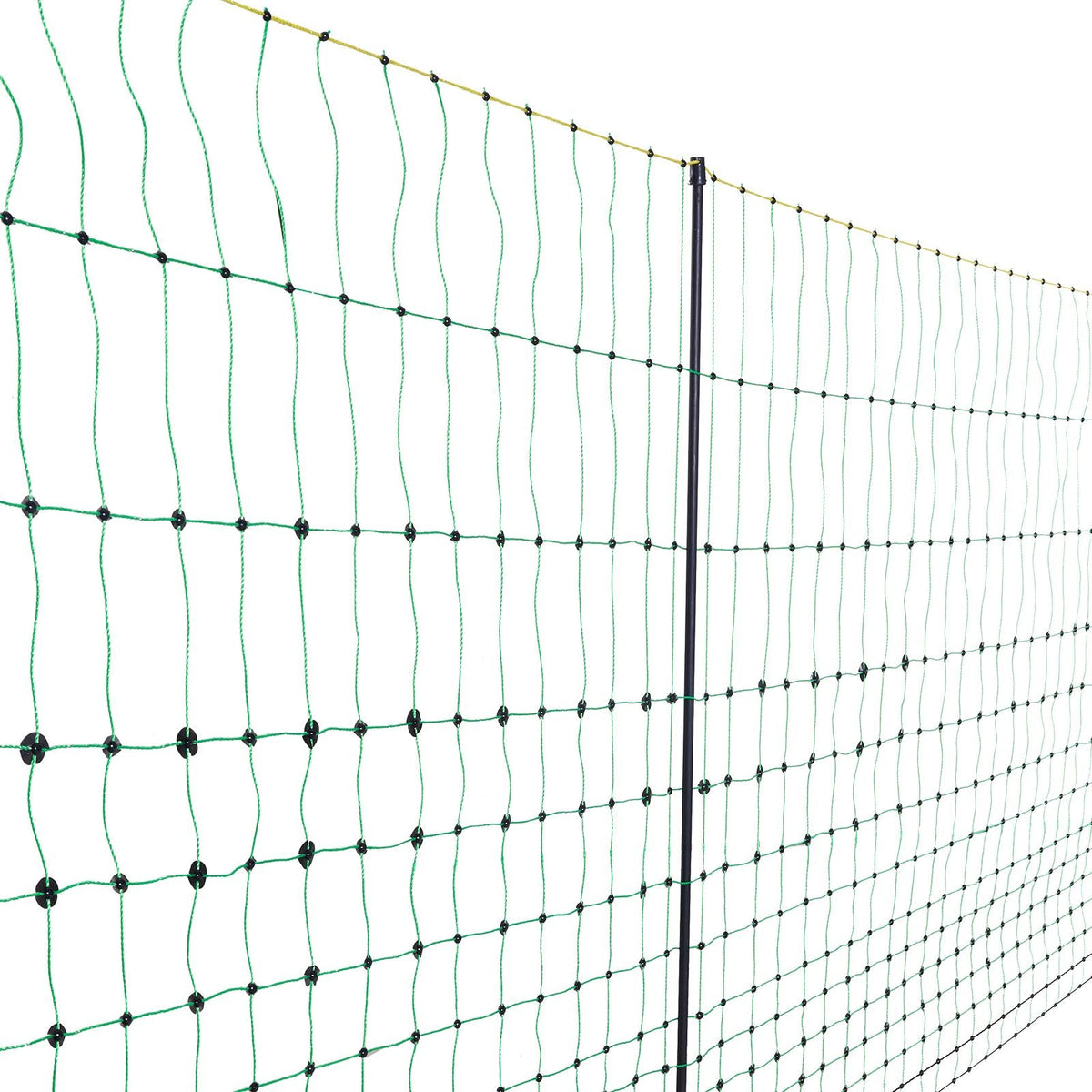 Electric Fence Netting, 48" H x 100' L, PE Net Fencing Kit with Posts & Double-Spiked Stakes, Utility Portable Mesh for Chickens, Ducks, Geese, Rabbits, Used in Backyards, Farms, and Ranches