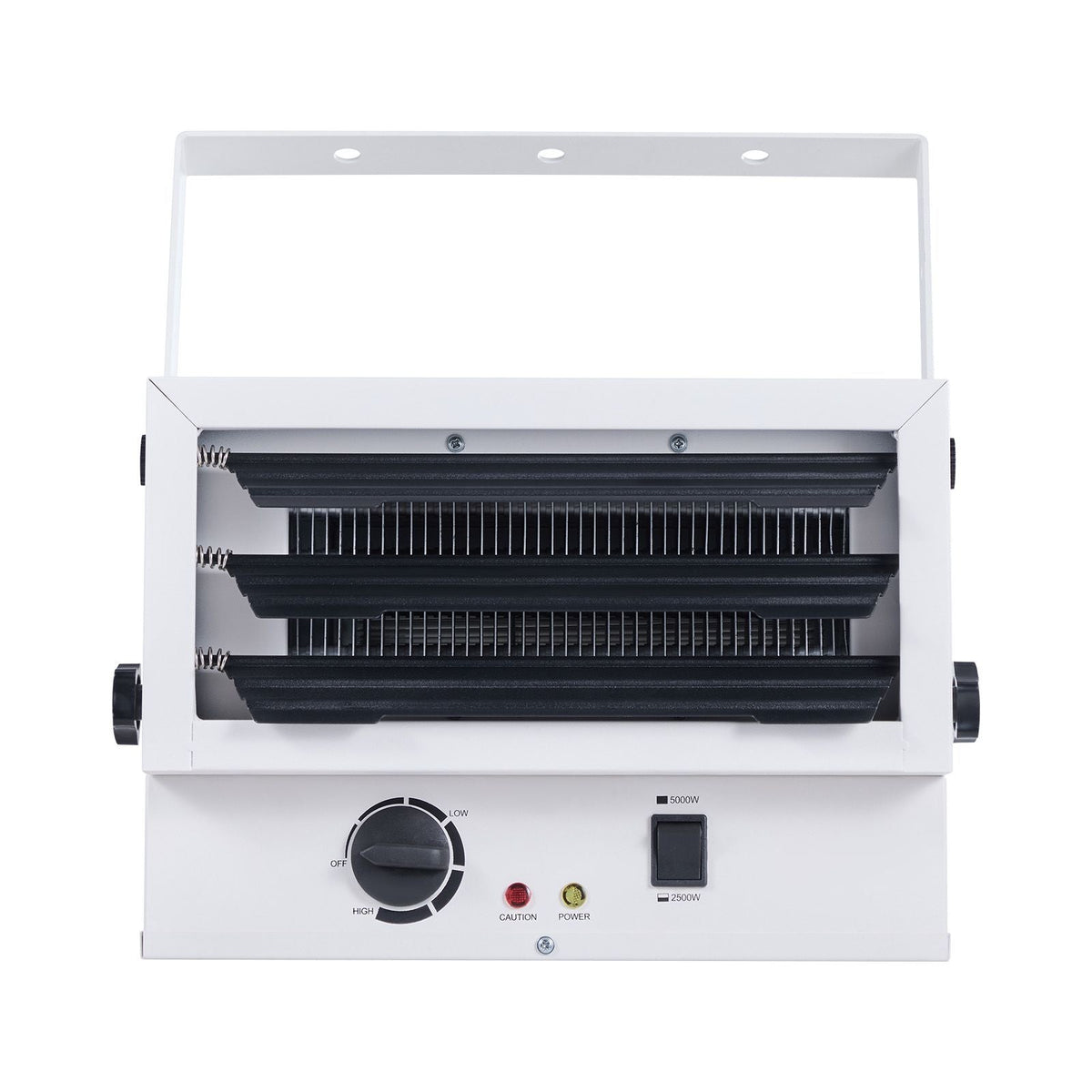 Electric Garage Heater, 5000-Watt (2500/5000W) Ceiling Mounted Shop Heater, 2 Settings & Overheat Protection & Low Noise Cross-flow, Commercial for Indoor Workshop Warehouse,240V White