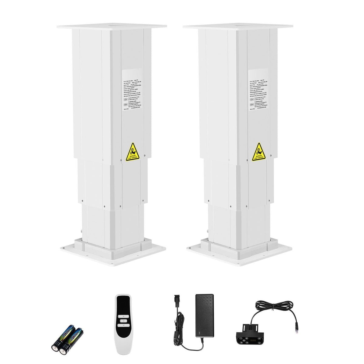 Electric Lifting Column System, 260 lbs Lift Table, 14.2-31.1 in Height Range, Three-stage Adjustable Desk Column, Telescopic Table Leg, Comes with Power-Supply Option to Control up/Down Motion