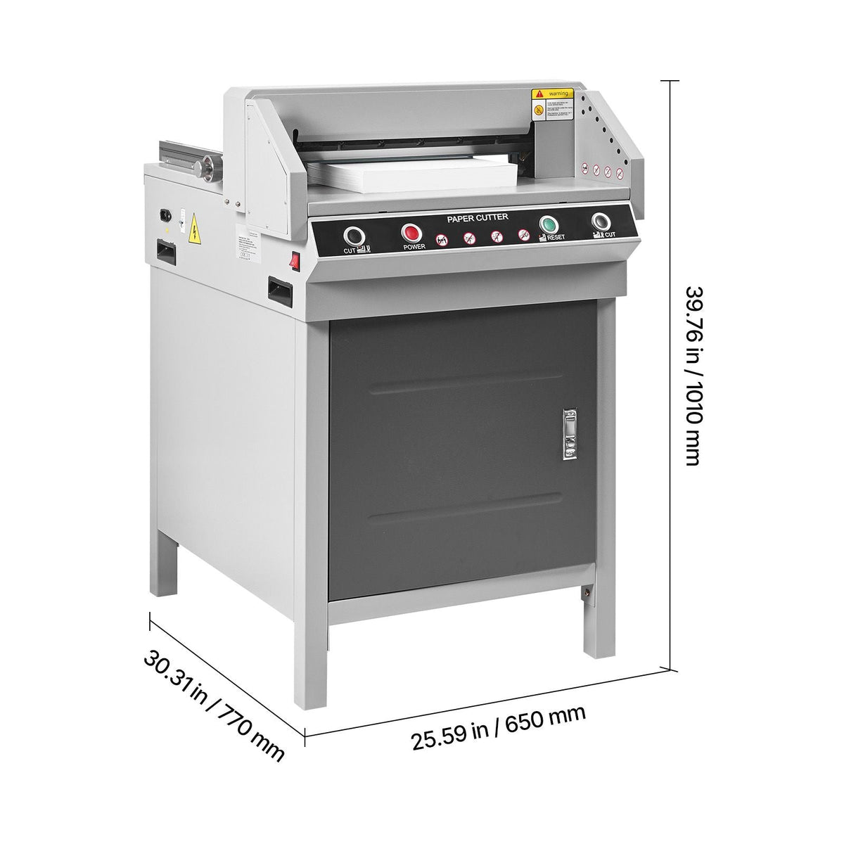 Electric Paper Cutter, Heavy Duty Metal Paper Cutter Machine, 17.72 inch Cutting Width, 1.57 inch Cutting Thickness, Electric Guillotine Trimmer with Infrared Function and Spare Blade