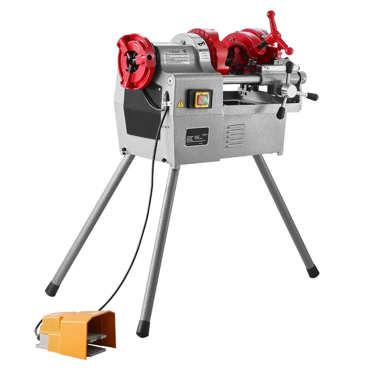 Electric Pipe Threader Machine, 750W 28RPM Threading Cutting Machine, 1/2 to 2 inch Pipes Threading Cutter Tool with Foot Pedal for Plumbing, Automotive Repairs, Metalworking