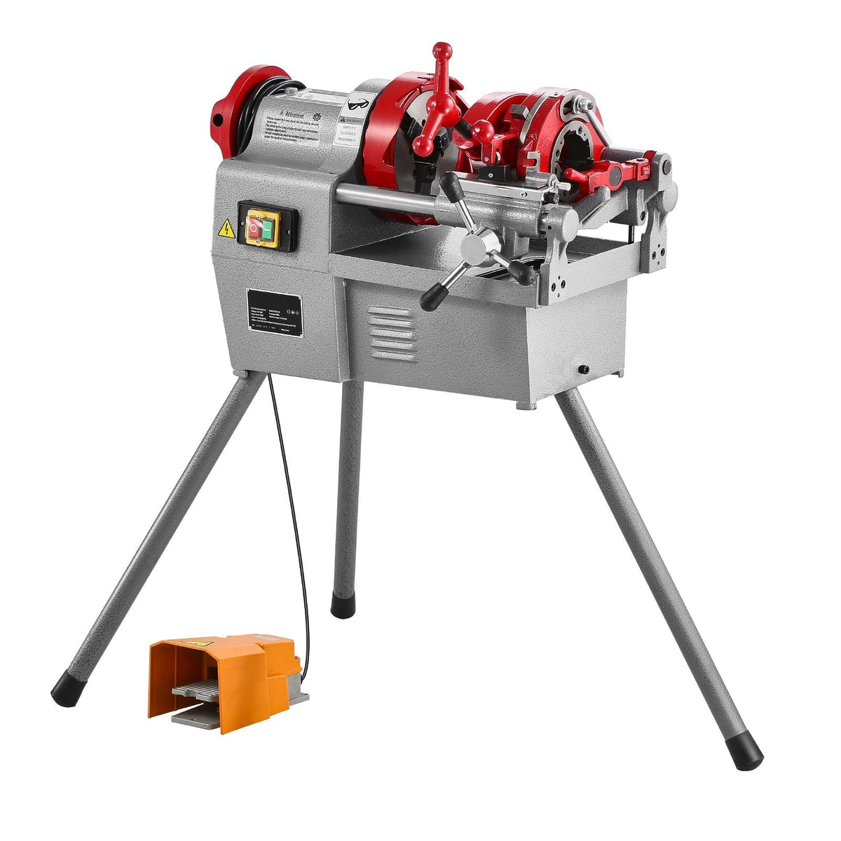 Electric Pipe Threader Machine, 750W 28RPM Threading Cutting Machine, 1/2 to 2 inch Pipes Threading Cutter Tool with Foot Pedal for Plumbing, Automotive Repairs, Metalworking