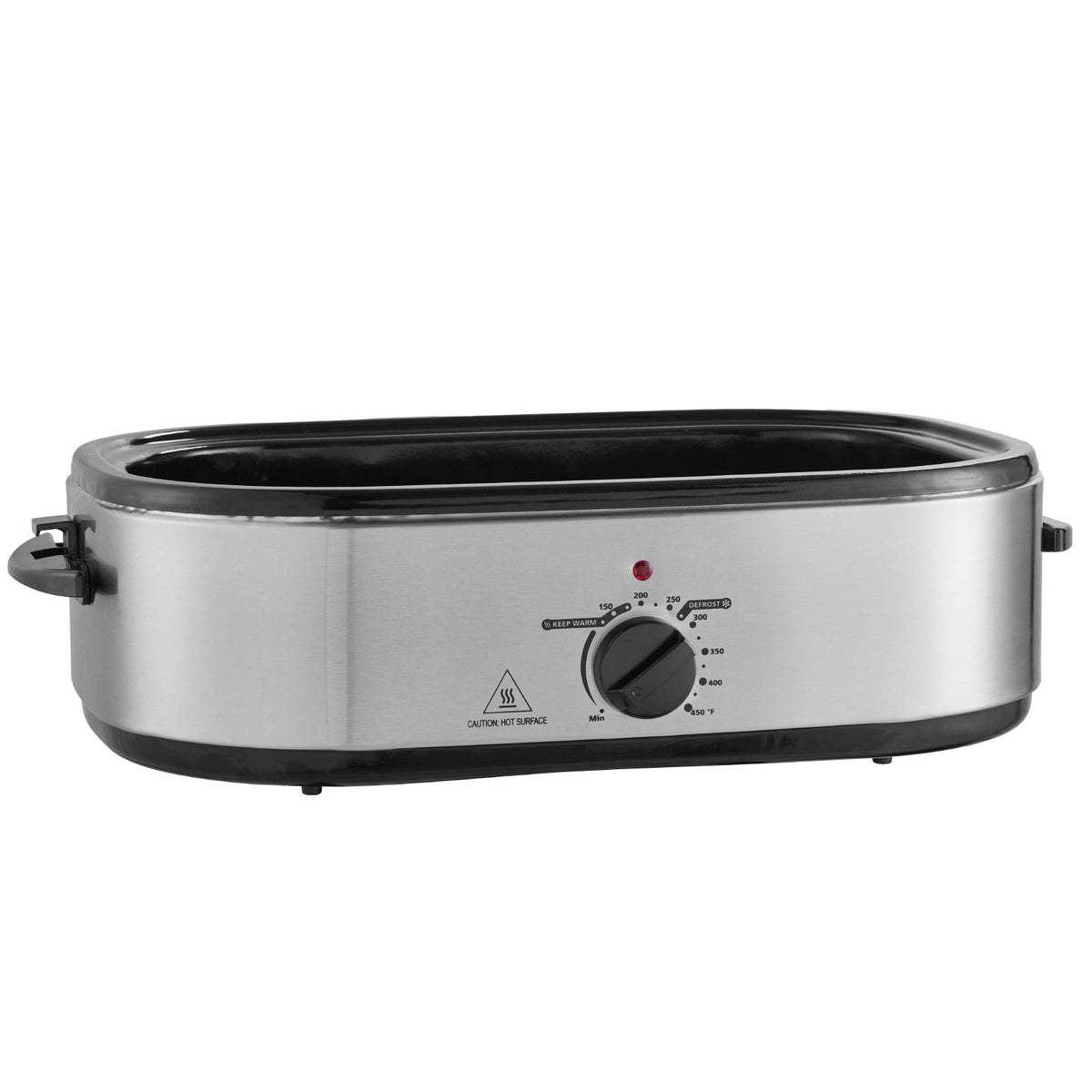 Electric Roaster Oven, 22 QT Turkey Roaster Oven with Self-Basting Lid, 1450W Roaster Oven with Defrost & Warm Function, Adjustable Temp, Removable Pan & Rack, Fits Turkeys Up to 26LBS, Silver