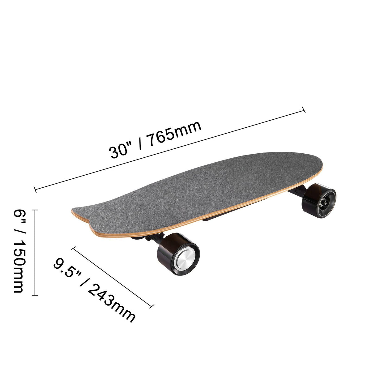 Electric Skateboard with Remote, 13.7 Mph Top Speed & 7.5 Miles Max Range Skateboard Longboard, 3 Speeds Adjustment Skateboards, Easy Carry Handle Design, Suitable for Adults & Teens Beginners