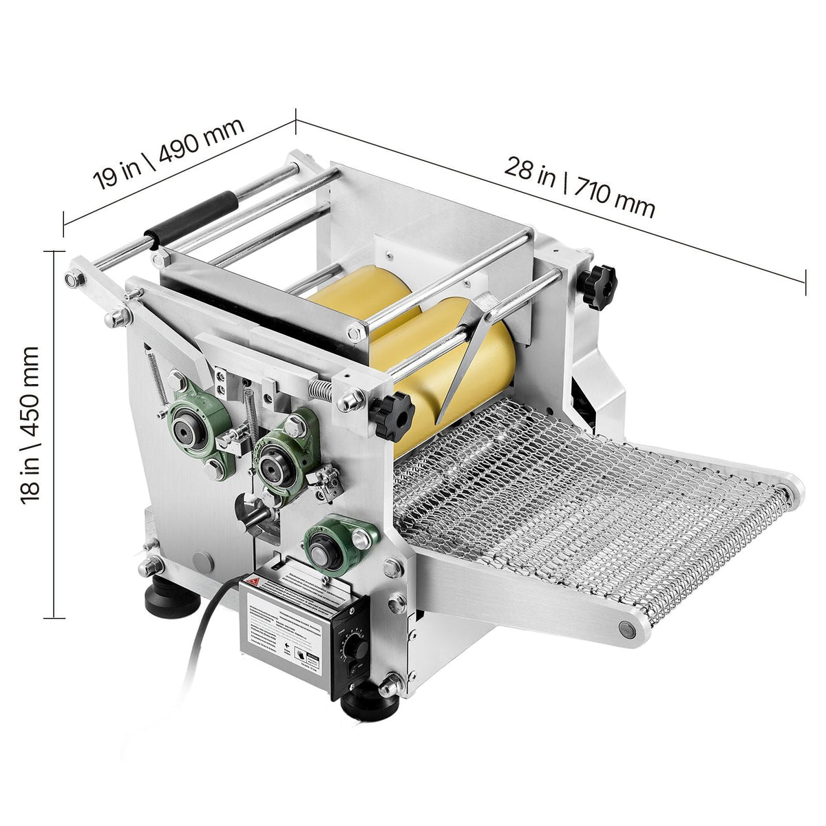 Electric Tortilla Maker, Automatic Corn Tortilla Making Machine with Non-Stick Coating and Two Molds(4 in + 6 in), Electric Chapatti Machine Suitable for Produce Sopes Roti Pita Tortilla Pizza