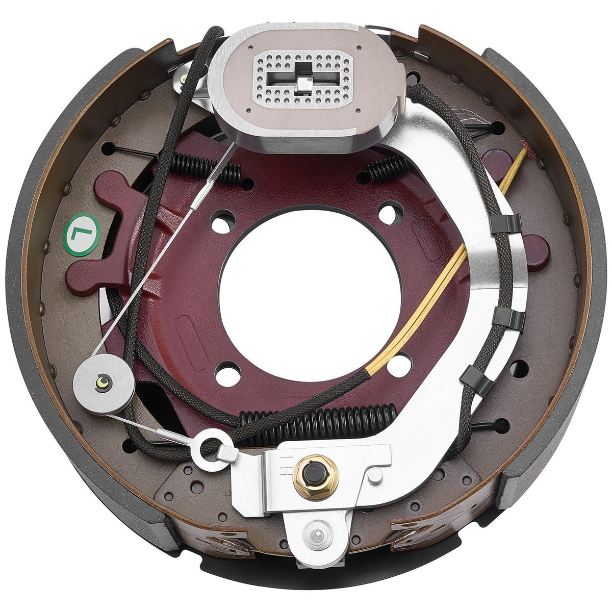 Electric Trailer Brake Kit, 12.25 x 3.375 Inch, 1 Pair Self-Adjusting Electric Brakes Kit for 8000 lbs Trailer Axle, Backing Plates for Braking System Part Replacement, Fit for Trailers, RVs