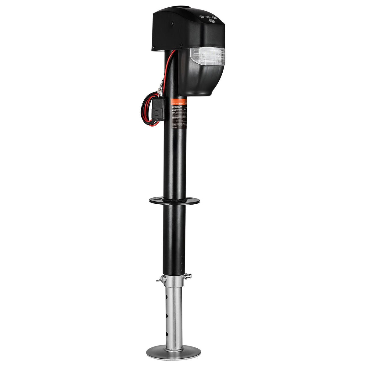 Electric Trailer Jack, 5000 lbs, Heavy Duty RV Electric Power Tongue Jack with 2 Way Connector, Remote Control, Crank Handle & Weatherproof Jack Cover, 10"-28.3" Lift, for Trailers & Campers