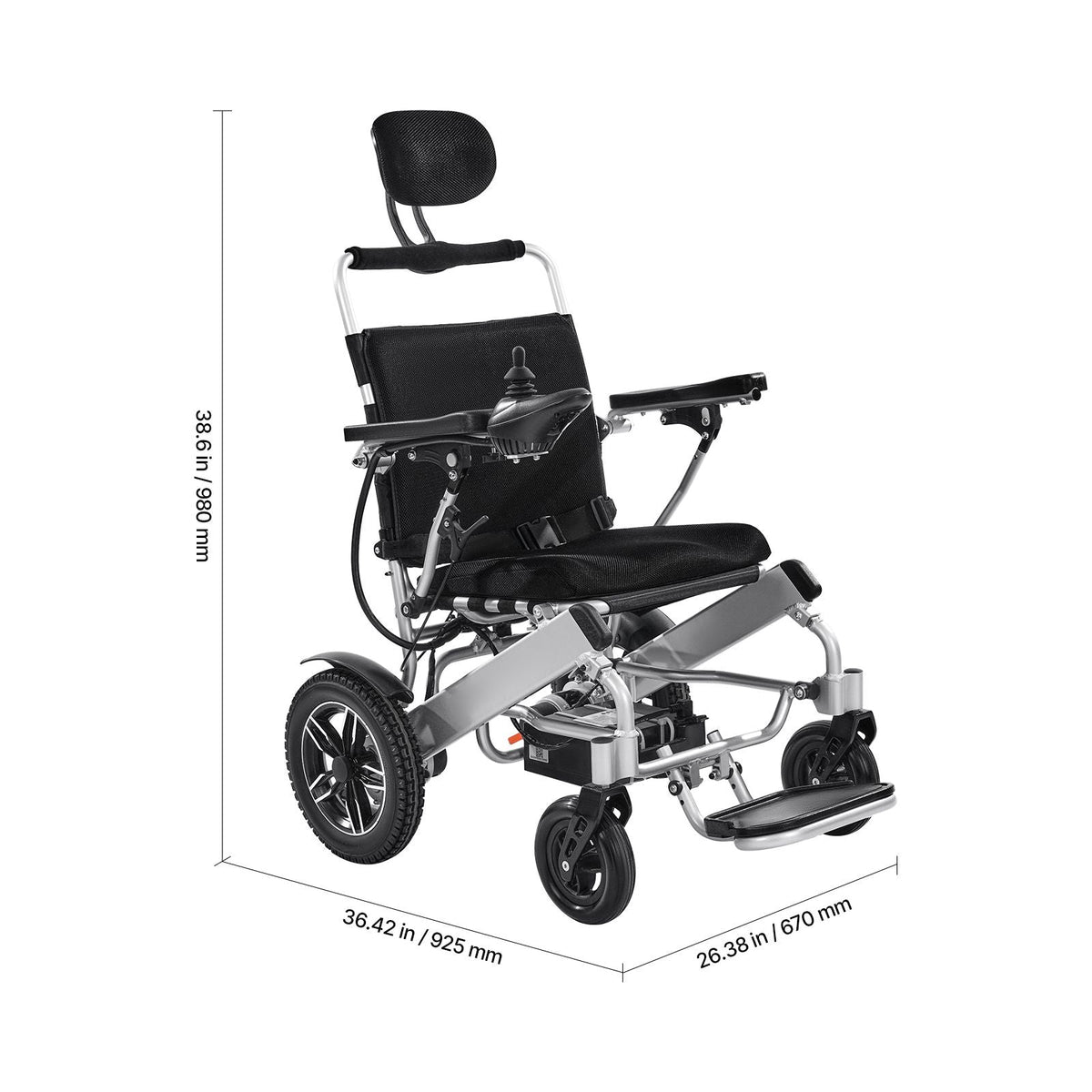 Electric Wheelchair for Adults, 300lbs Capacity with Adjustable Backrest, Foldable Lightweight Motorized Wheelchair,13-Mile Range,All-Terrain Powered,Portable 21' Seat for Seniors & Disabled