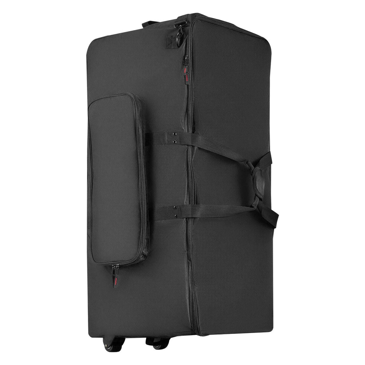 Electronic Drum Kit Bag, 600D, Padded Drum Bag with Wheels, Large 36.2 x 16.5 x 16.1 in Interior, Lightweight Travel Case with Detachable Dividers, Multiple Pockets, for Electric Drums, Black
