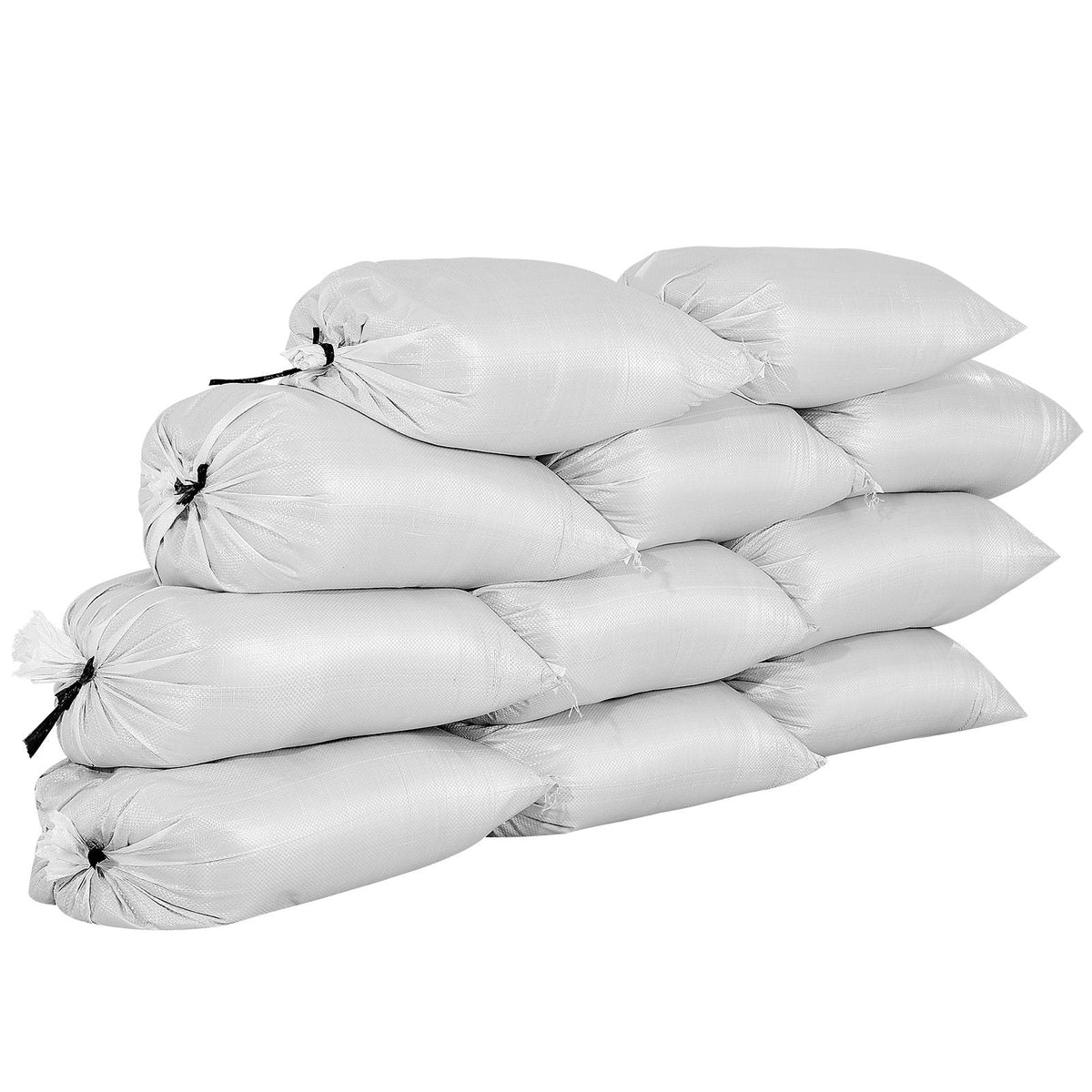 Empty Sandbags, 500 Packs 16 x 26 in, Heavy Duty Sand Bags Sacks with Ties, 50lb Capacity Woven Polypropylene Sandbags, Tear-Resistant & UV-Resistant Sand Bags for Flood Protection Barrier