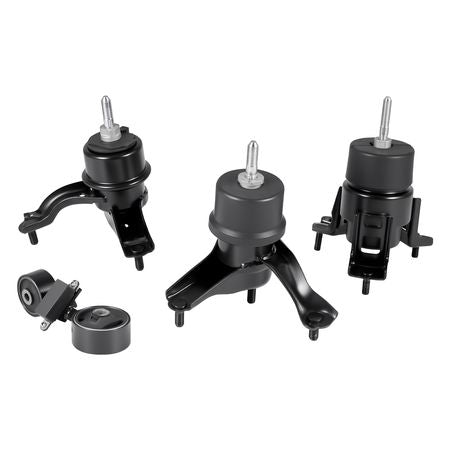 Engine and Transmission Motor Mount Kit Replacement, Set of 4, Compatible with 2007–2011 Toyota Camry 2.4L L4, Replace OE# A62009, A4207, A4211, A4274, Secure Support