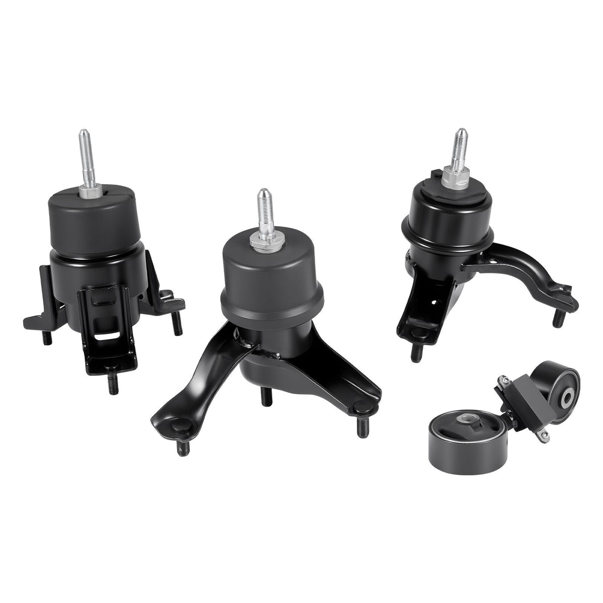 Engine and Transmission Motor Mount Kit Replacement, Set of 4, Compatible with 2007–2011 Toyota Camry 2.4L L4, Replace OE# A62009, A4207, A4211, A4274, Secure Support