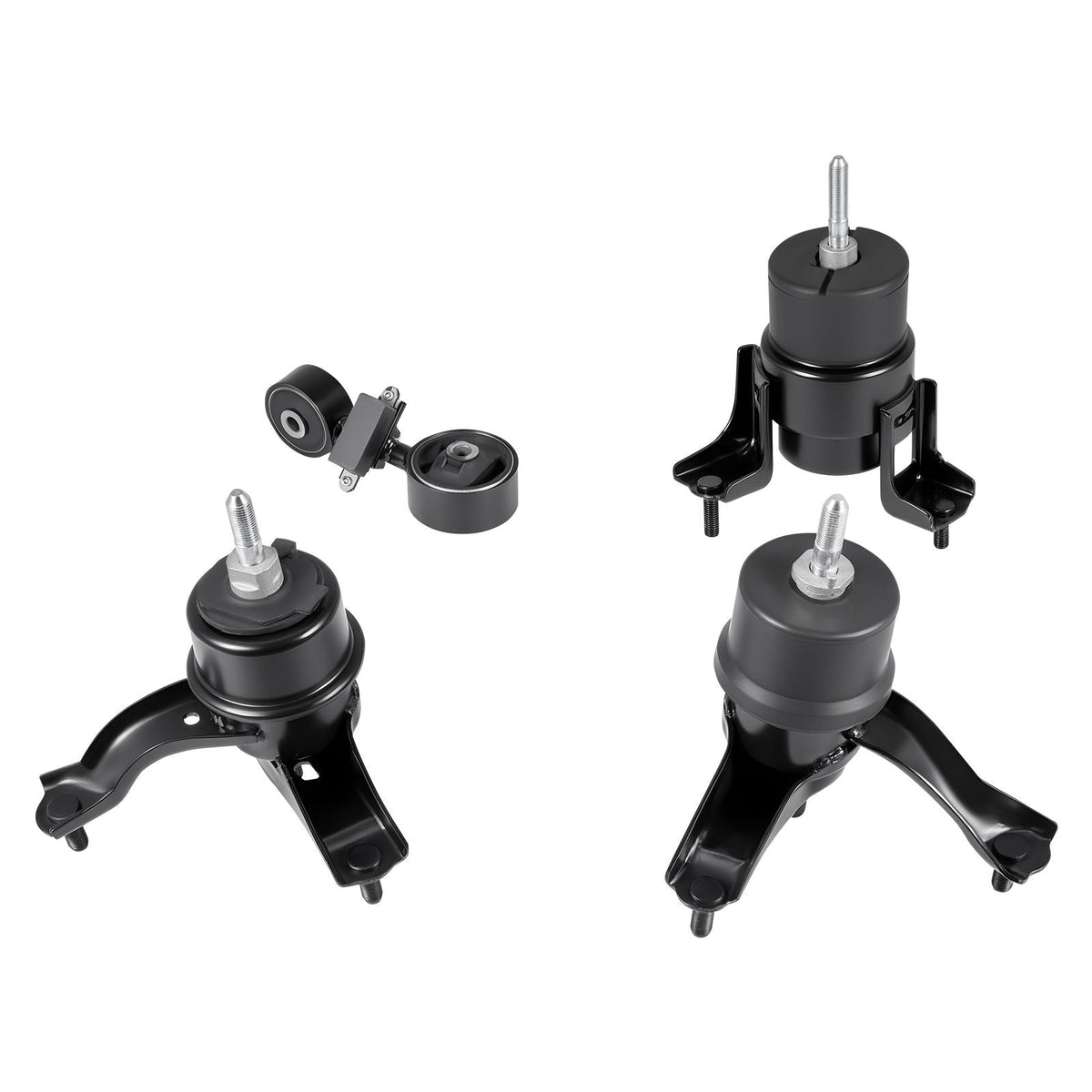 Engine and Transmission Motor Mount Kit Replacement, Set of 4, Compatible with 2007–2011 Toyota Camry 2.4L L4, Replace OE# A62009, A4207, A4211, A4274, Secure Support
