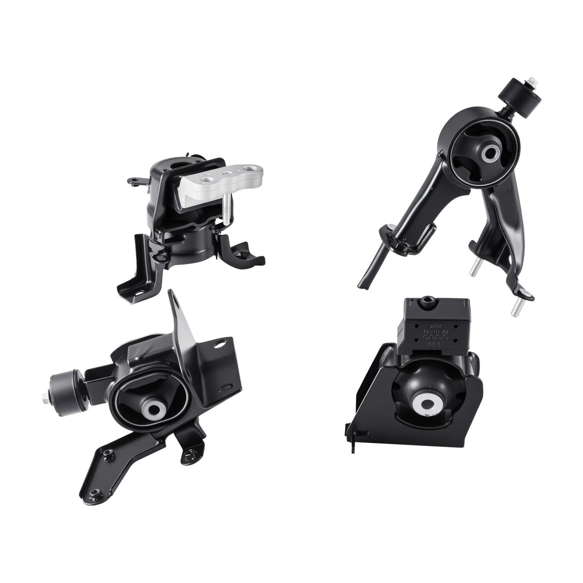 Engine and Transmission Motor Mount Kit Replacement, Set of 4, Compatible with 2009–2013 Toyota Corolla 1.8L L4, Replace OE# A62015, A62039, A62027, A62023, Secure Support