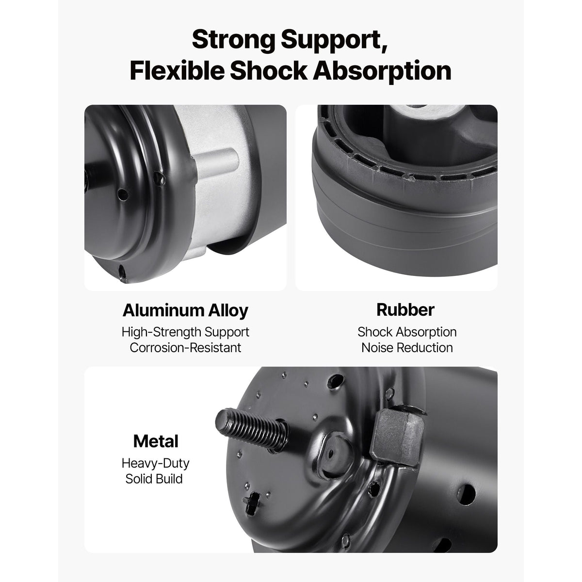 Engine and Transmission Motor Mount Kit Replacement, Set of 4, Compatible with 2009–2017 Chevrolet Traverse 3.6L V6, Replace OE# A5548HY, A5549HY, A5458HY, A5444, Secure Support