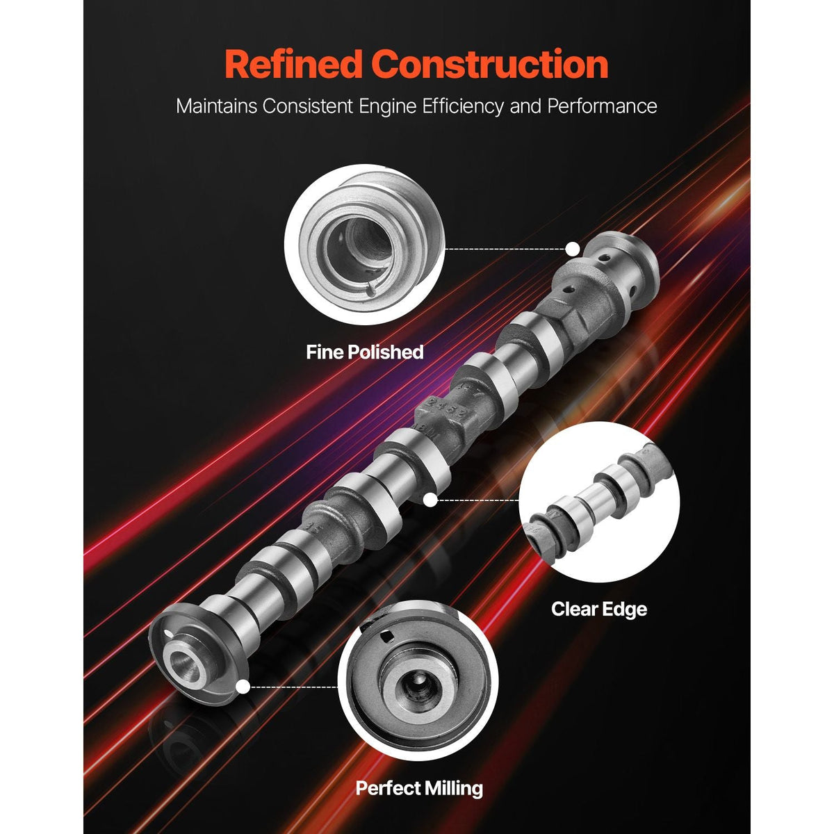 Engine Camshaft, 05184377AF 05184377AH 5184377AD 5184377AE 5184377AF 5184377AG Cam Replacement, Work with 2011-2015 Jeep Grand Cherokee, 2011-2019 Dodge Journey, 3.6L V6