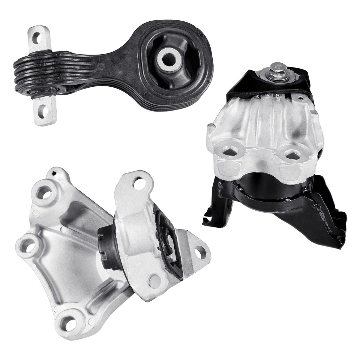 Engine Motor Mount and Transmission Mount Kit Replacement, Set of 3, Compatible with 2012–2013 Honda Civic 1.8L Coupe, Replace OE# A65048, A65021, A65087, Secure Support