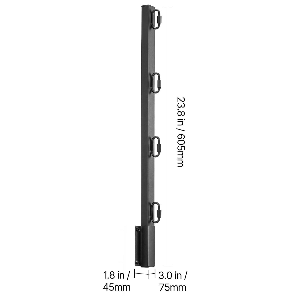 Fence Post Extender, 8 Packs 23.8 in Barbed Wire Arm, Sturdy Steel Fence Height Extender, Flat or Surface Mounted Barbed Wire Extension Arms, Protect Privacy and Prevent Pets Jumping Off