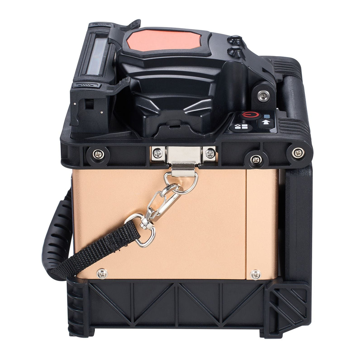 Fiber Fusion Splicer 4 Motors, Clad Alignment Fiber Optic Splicer 6s Splicing & 13s Heating, Fiber Splicer Machine with 5" Touch Screen, 3 in 1 Fiber Holder, 7800mAh Battery for SM MM DS NZDS