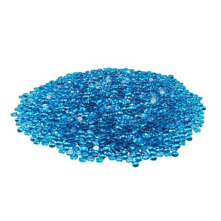 Fire Glass, 10 lbs / 4.5 kg High-Temperature Resistant Fireplace Rocks, 3/4-Inch / 19.05 mm Reflective Firepit Glass Beads, High Luster Stone Landscaping for Fire Pit Table, Caribbean Blue