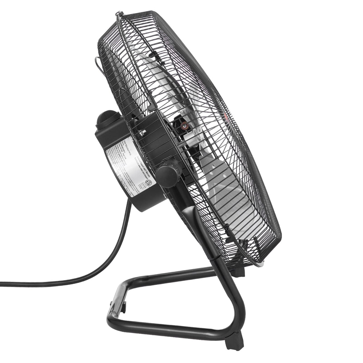 Floor Fan, 3 Speeds High Velocity Heavy Duty 14 Inch Industrial Fan, 2560 CFM 360° Adjustable Tilt 19.69 ft/sec Airflow Large Metal Fan, for Home, Gym, Office, Garage, Commercial Shop & Bedroom