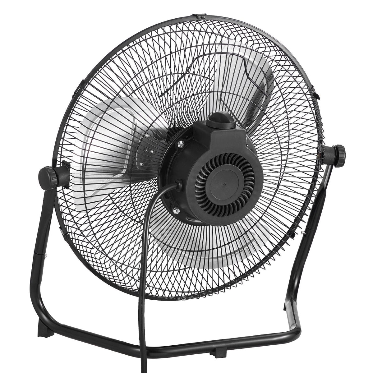 Floor Fan, 3 Speeds High Velocity Heavy Duty 14 Inch Industrial Fan, 2560 CFM 360° Adjustable Tilt 19.69 ft/sec Airflow Large Metal Fan, for Home, Gym, Office, Garage, Commercial Shop & Bedroom