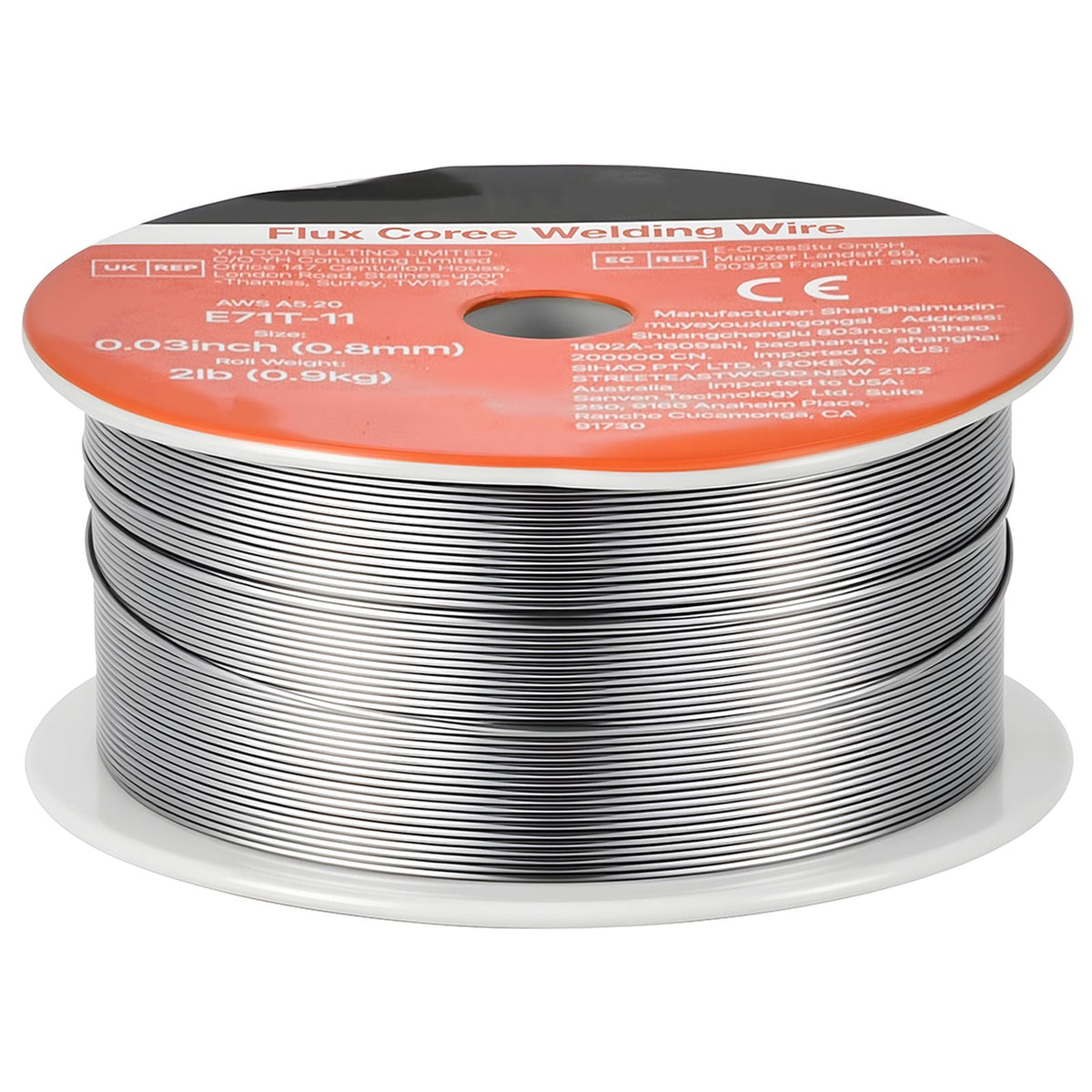 Flux Core MIG Welding Wire, E71T-11 0.03-inch 2 LBS, Gasless Mild Steel Welding Wire with Low Spatter for All Position Arc Welding, Self-Shielded for Outdoor Use