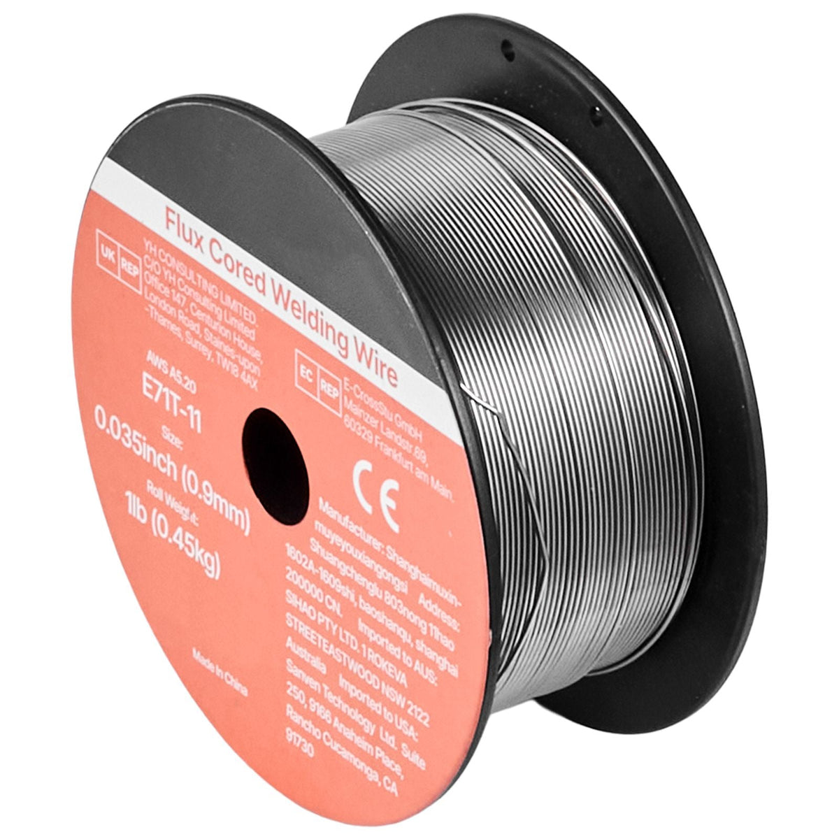 Flux Core MIG Welding Wire, E71T-11 0.035-inch 1 LBS, Gasless Mild Steel Welding Wire with Low Spatter for All Position Arc Welding, Self-Shielded for Outdoor Use (Pack of 3 Rolls)
