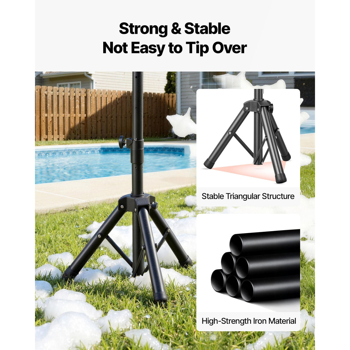 Foam Machine, Handheld Spray Foam Cannon Party Machine, Bubble Cannon with Fan & Triangular Structure, Dense Foams Maker for Gatherings, Backyard, Celebrations & Party, Continuous Foams Output