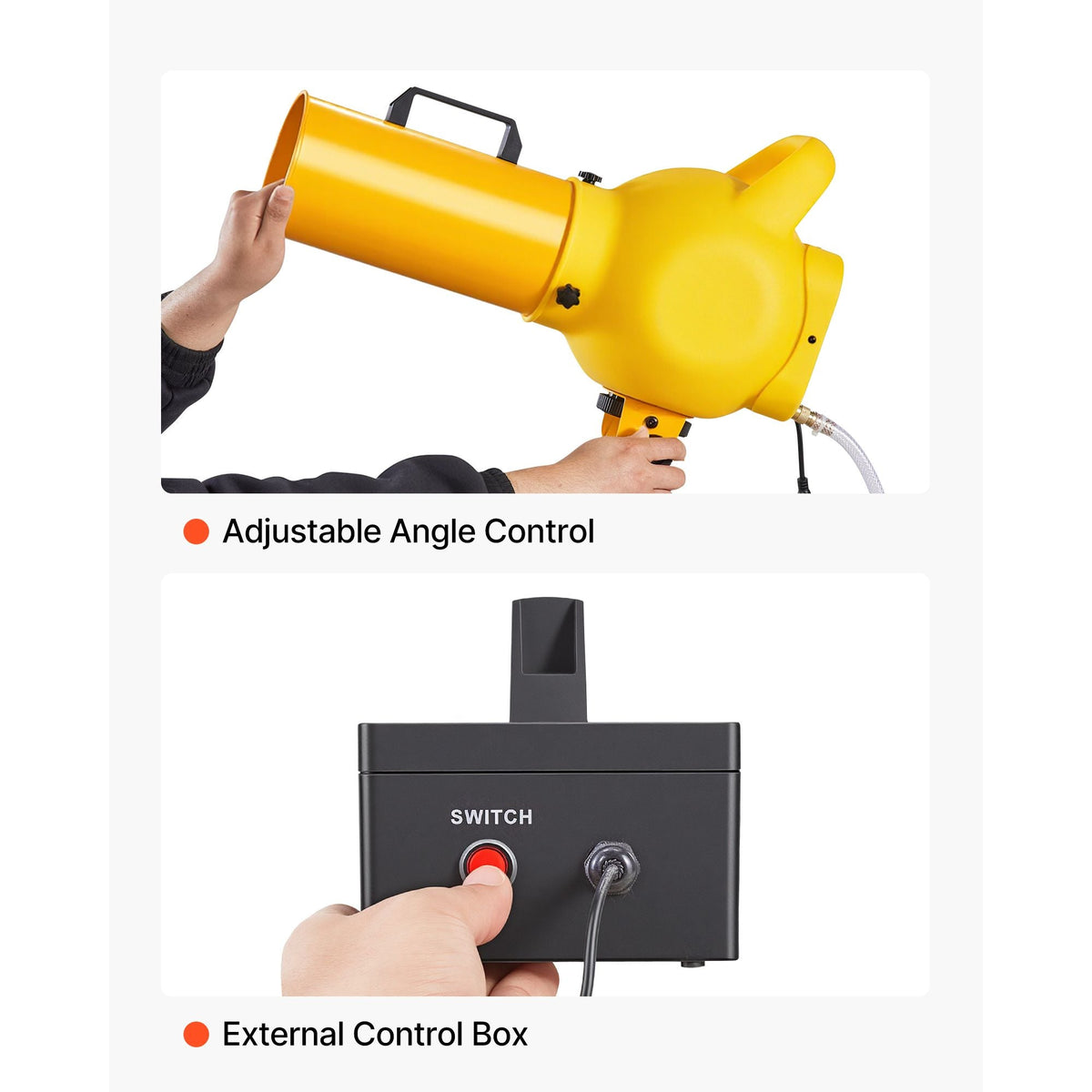 Foam Machine, Handheld Spray Foam Cannon Party Machine, Bubble Cannon with Fan & Triangular Structure, Dense Foams Maker for Gatherings, Backyard, Celebrations & Party, Continuous Foams Output