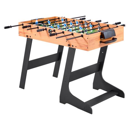 Folding Foosball Table, 42 inch Standard Size Table, Indoor Full Size Foosball Tables for Home, Family, and Game Room, Durable Soccer Set, Includes 2 Balls