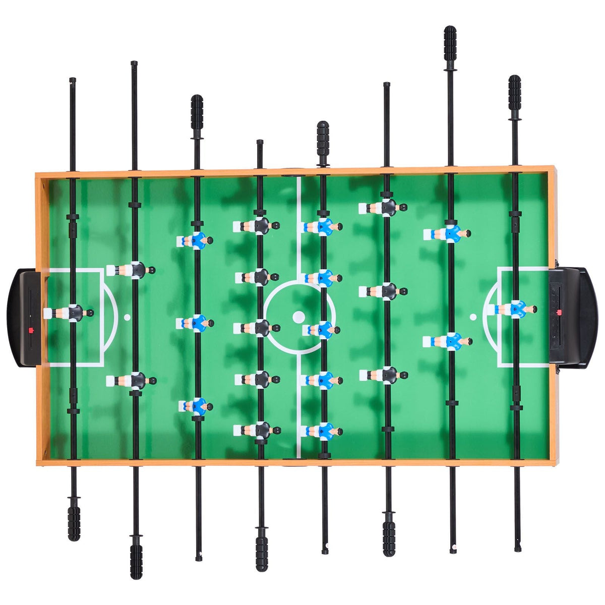 Folding Foosball Table, 42 inch Standard Size Table, Indoor Full Size Foosball Tables for Home, Family, and Game Room, Durable Soccer Set, Includes 2 Balls