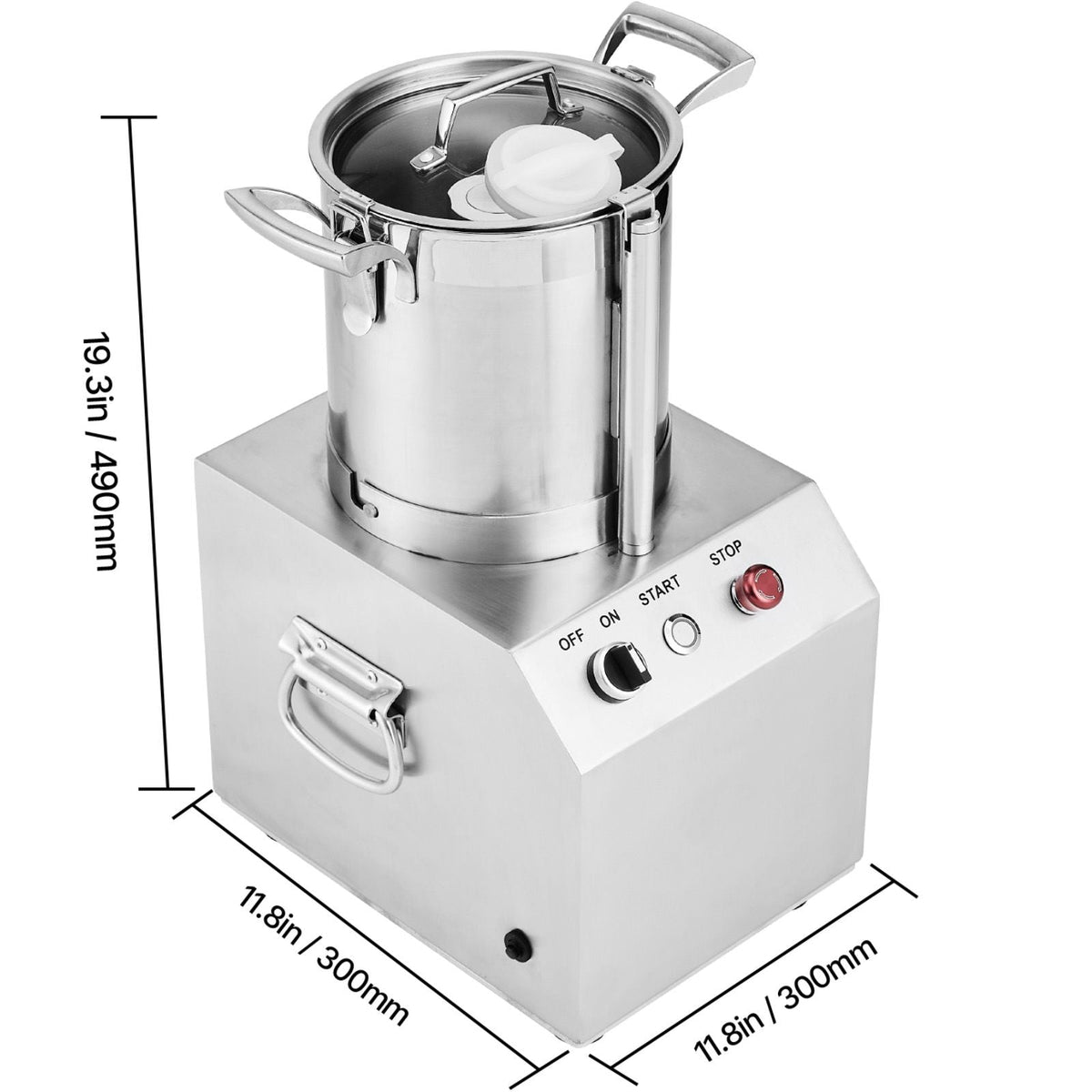 Food Processor & Vegetable Chopper, 6.3 Quart Food-Grade Stainless Steel Food Processor Chopper with 2 Extra S-Curve Blades, Ideal for Chopping Vegetables, Fruit, Grains, Nuts