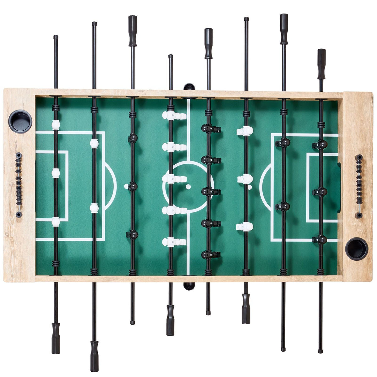 Foosball Table, 55 inch Standard Size Table, Indoor Full Size Foosball Tables for Home, Family, and Game Room, Durable Soccer Set, Includes 4 Balls, Score Keeper, and 2 Cup Holders