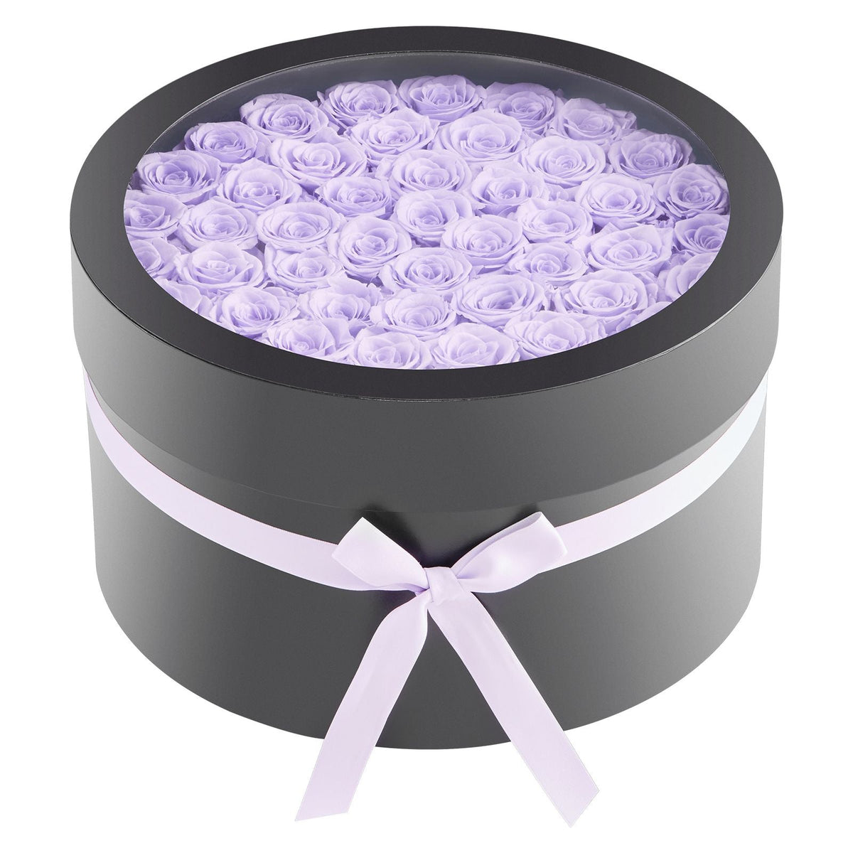 Forever Flowers, 50 Preserved Roses in a Box, Eternal Flowers Immortal Bouquet Birthday Present for Women Her Wife Mothers, Anniversary, Valentine's Day,Christmas, Lavender Purple