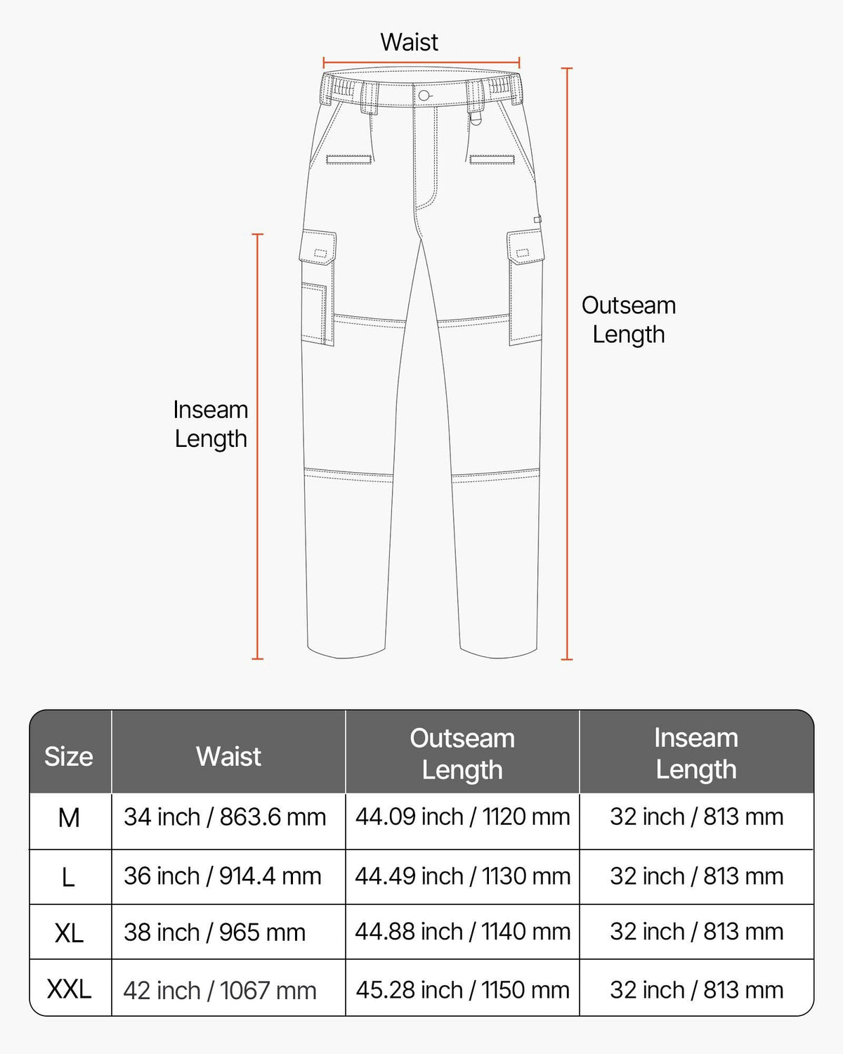FR Pants for Men, 9 oz 100% Cotton, Flame-Resistant Cargo Pants with Multi-Pockets and Elastic Waist, Reinforced Tear-proof Stitching, Ideal for Welding Work and Casual Wear, XXL Size, Khaki
