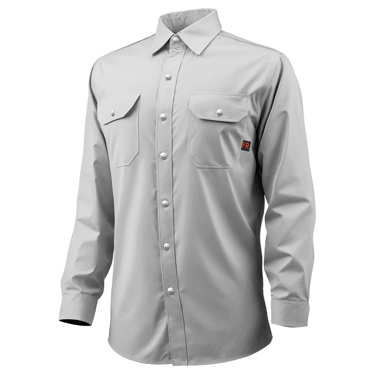 FR Shirts for Men, 7oz. Flame Resistant Welding Jacket, Machine Washable Cotton Heat-Resistant Welding Shirt, Meets ATPV 9.2 Cal/cm² Arc Rating - L Size