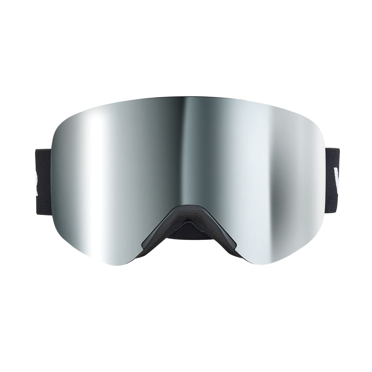 Frameless Ski Goggles, Magnet Cylindrical Lens with Silver Mirror Revo Coating, OTG Anti fog Snow Goggles for Men Women, TPU Frame & Ventilation Structure, Fit for Skiing, Skating, Snowboarding