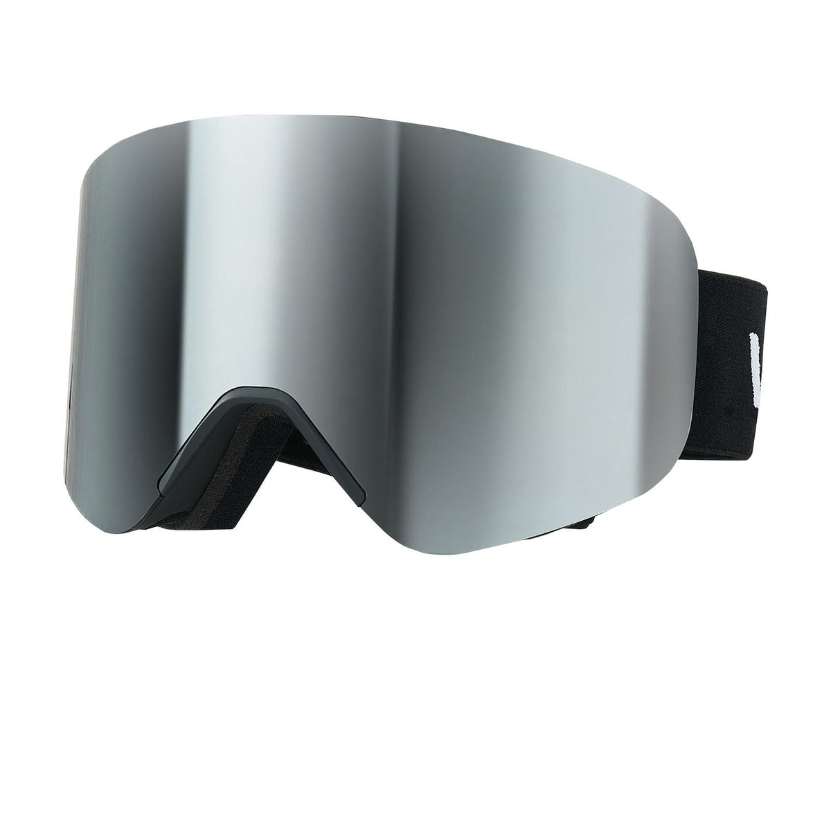 Frameless Ski Goggles, Magnet Cylindrical Lens with Silver Mirror Revo Coating, OTG Anti fog Snow Goggles for Men Women, TPU Frame & Ventilation Structure, Fit for Skiing, Skating, Snowboarding