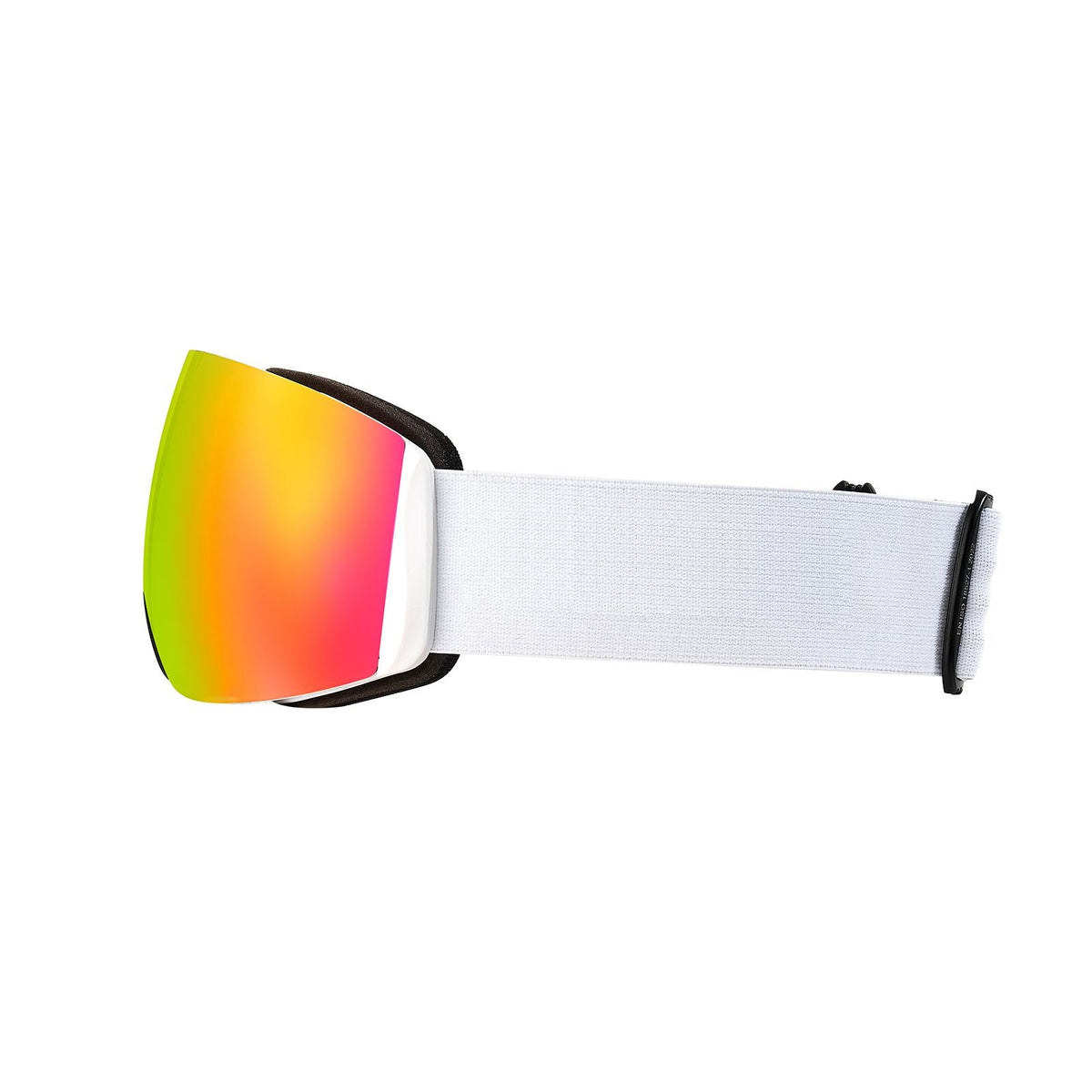 Frameless Ski Goggles, Spherical Lens with Pink Revo Coating, OTG Anti fog Snow Goggles for Men Women Youth, TPU Frame & Ventilation Structure, Suitable for Skiing, Skating, Snowboarding