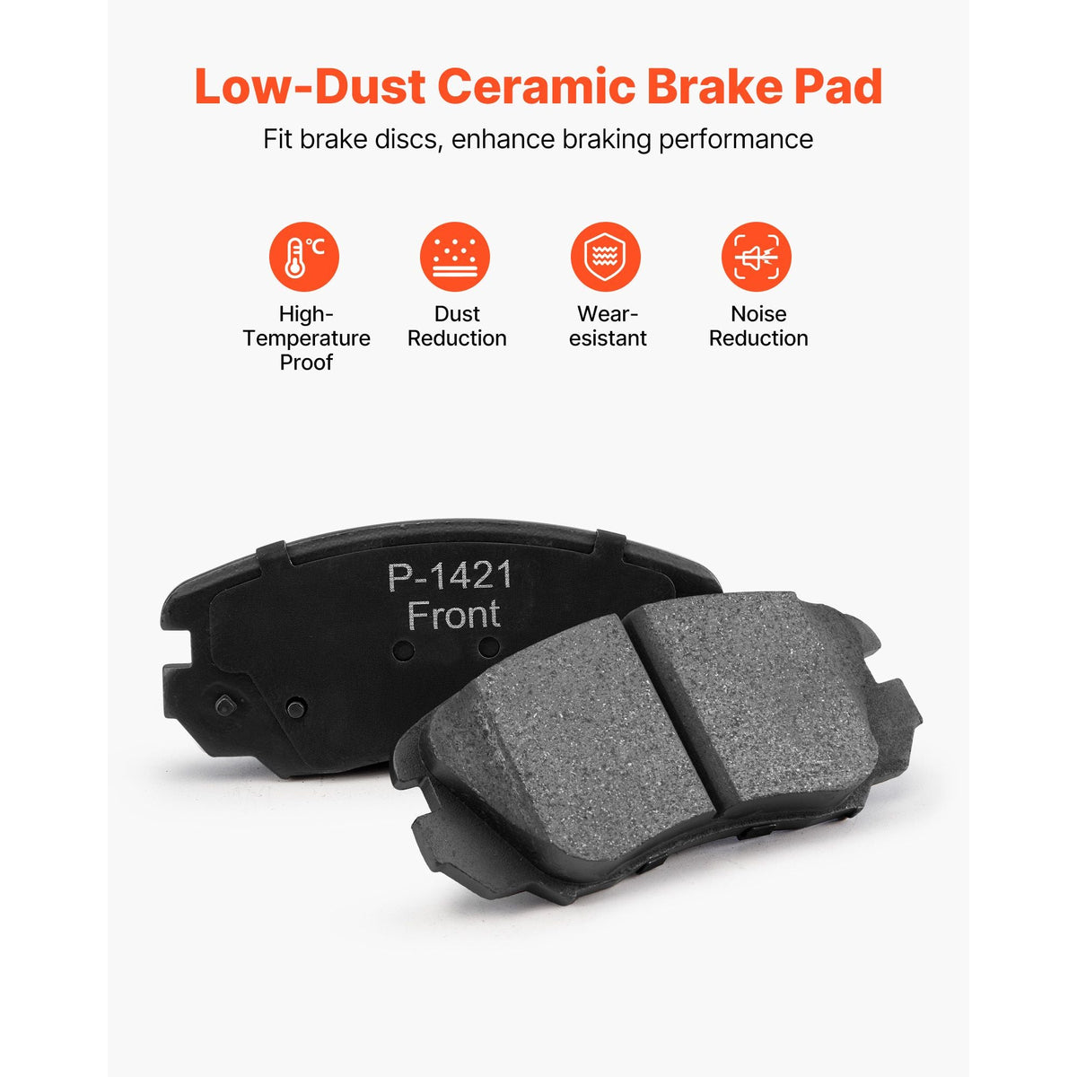 Front and Rear Brake Kit Compatible with 2010-2017 Chevrolet Equinox, 2010-2017 GMC Terrain, Hollow Brake Rotors Ceramic Brake Pads Replacement Kit, 12.7 in Front Rotors, 12 in Rear Rotors