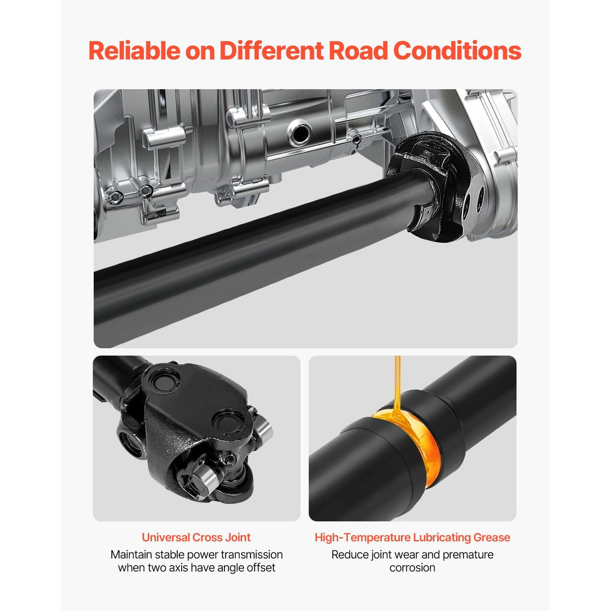Front Drive Shaft, 30.9"-33.8" Prop Shaft Driveshaft Assembly Compatible with 1987-2001 Jeep Cherokee L6 4.0L, Replace #53005542AC 53005542 53003248 53005040 938-128 938128